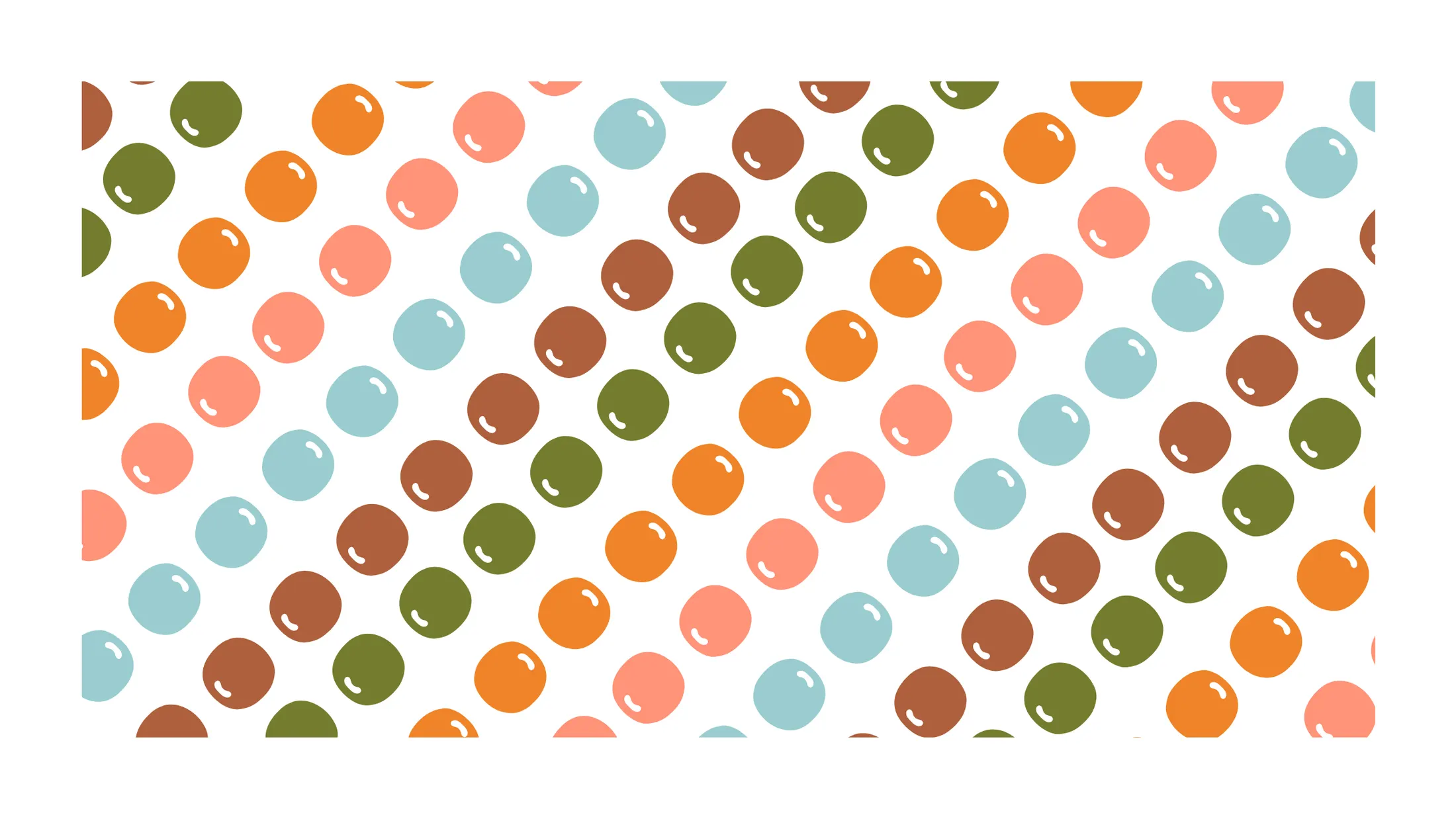 Pattern of coloured dots built from the shape of the logotype’s O
