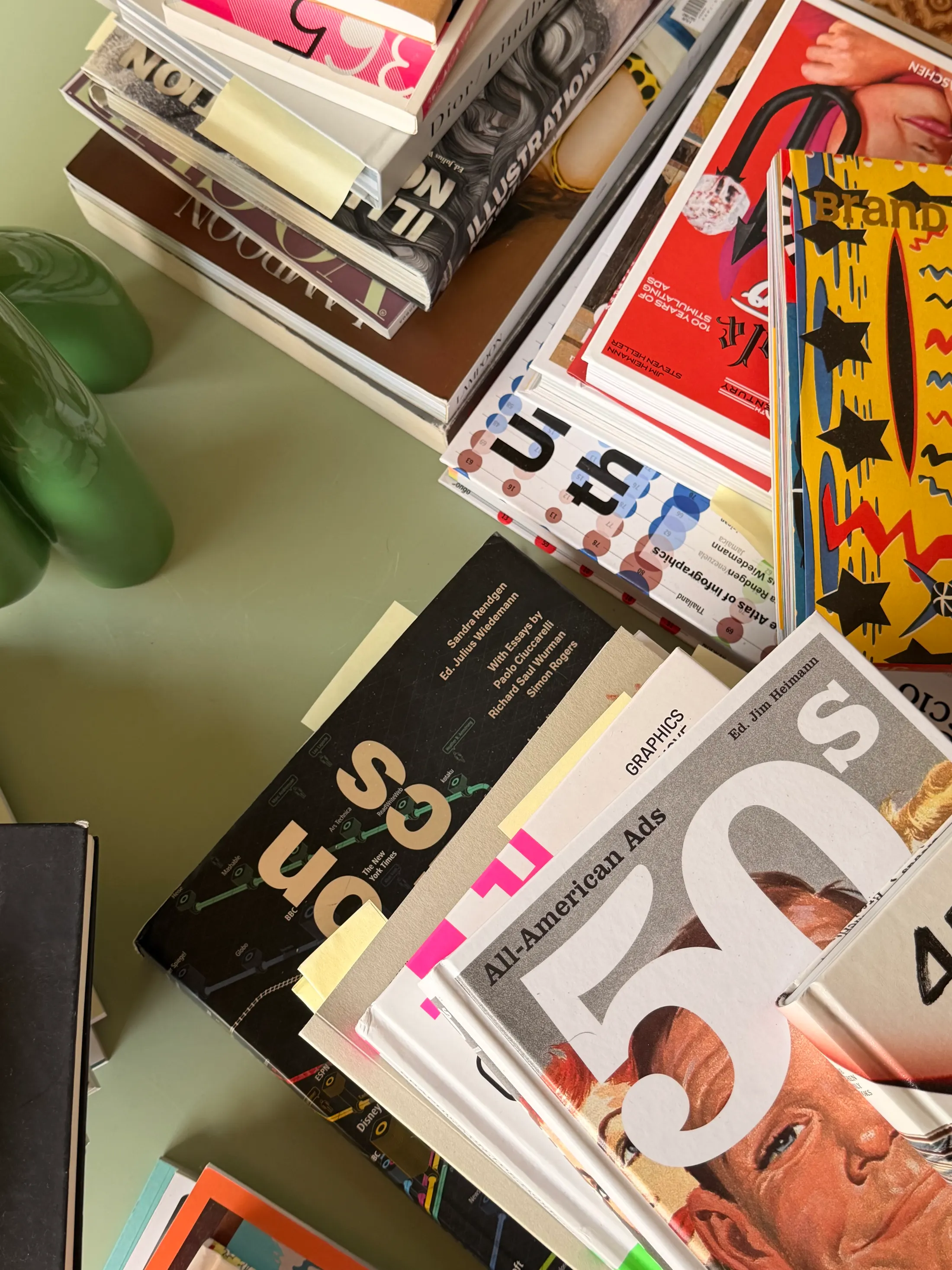 Magazines and catalogues used for visual research